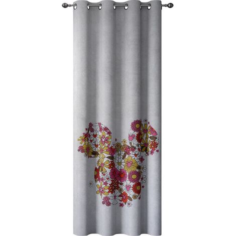 Rideau Disney Tête Mickey en forme de fleurs - 140x250 cm (1/4)