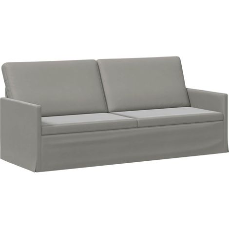 Divano a 3 posti Grigio Chiaro 190 x 81 x 82 cm Velluto (V) vidaXL (1/5)