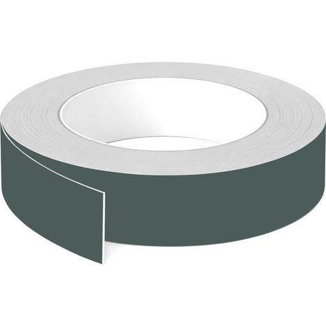 1x Bande de chant ABS sans colle 23 mm x 5 m épaisseur 0,8 mm facile à appliquer bricolage étagère meuble panneau plan de travail bois stratifié, Vert minéral mat (1/3)