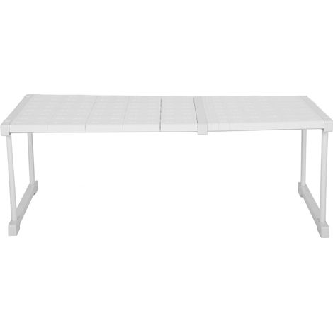 Étagère extensible ajustable pour placard, tiroir de rangement sous évier, tension, 42 cm largeur, 32 cm hauteur, longueur 67 à 88 cm (1/5)