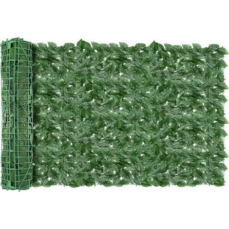 Haie Artificielle 1x3M Brise Vue Exterieur Mur Végétal Clôture Feuilles avec 100 Attaches (1/4)