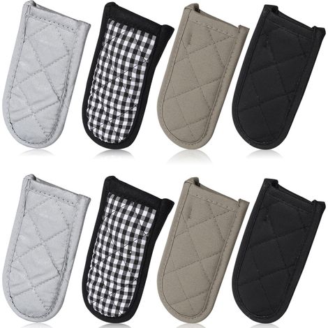 8 Pièces Manchons de Poignée de Poêle en Tissu Coton Résistant Chaleur et Anti-brûlure pour Casseroles en Fonte, Accessoires la Cuisine Pratiques et Isolants (1/4)