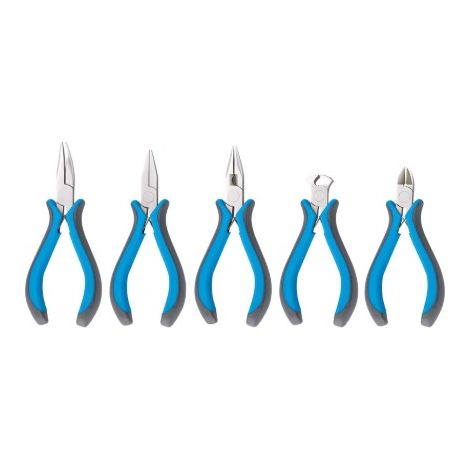 Set 5 mini pinze tronchesi becco per elettronica di precisione Fervi 0020