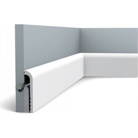 Skirting Orac Decor SX185 LUXXUS CASCADE Cover skirting Decorative moulding modern look white 2m (1/6)