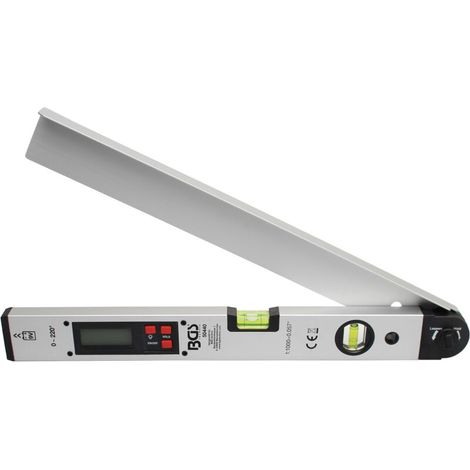 Rapporteur Numérique - Ecran LCD Eclairé - Niveau A Bulle Integre - Plage 0 À 220 Degres - Resolution 0 1 Degre - Longueur 450 Mm - Pile 9 V Incluse (1/5)