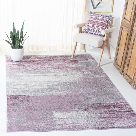Tapis Carré 122 x 122 cm - Adirondack Collection - Moderne Design, Gris (1/5)