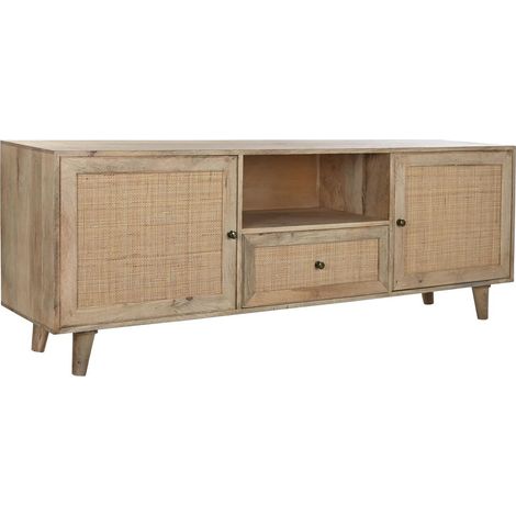 Meuble Tv Mangue Rotin 180X40X64 Naturel Marron (1/5)