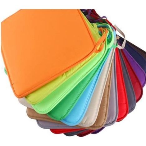Coussins de chaise - Antidérapants - Couleur aléatoire - Synthétique - Carré (1/4)