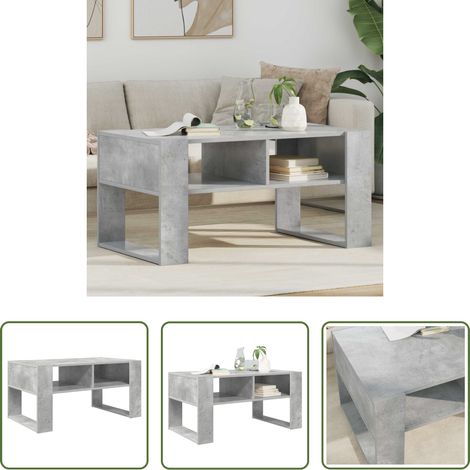 Table basse en bois d'ingénierie - Table basse Gris béton 92 x 53 x 45 cm Bois d'ingénierie (1/5)