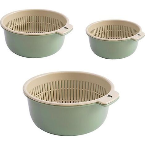 Set mit grünen Abtropfkörben – 3 verschiedene Größen (1/5)