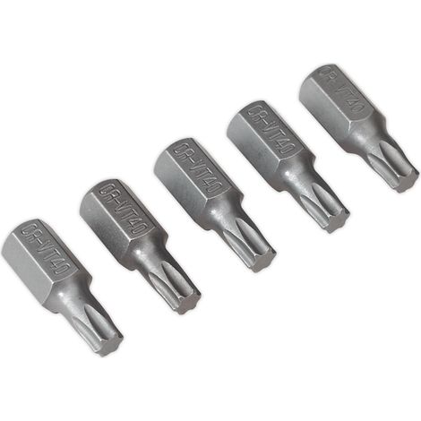 Sealey TX40S5 Premier Short TRX-Star Bit T40 - Pack of 5 (1/2)