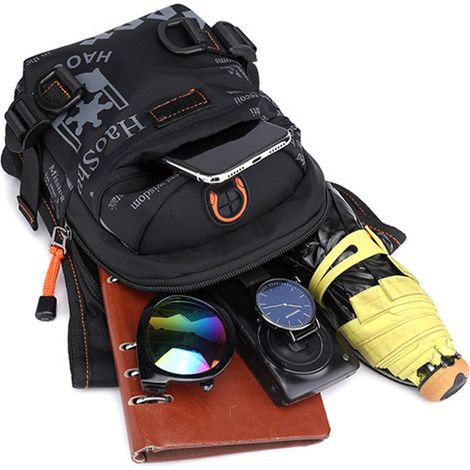 Sacoche de jambe pour moto, sac banane portable en nylon imperméable, sac de cyclisme extérieur (1/5)