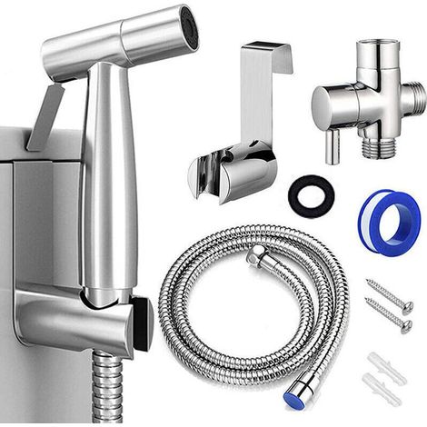Handbrause für Bidet-Toiletten aus Edelstahl – mit 3-Wege-Ventil. ideal für die persönliche Hygiene und Reinigung. (1/4)