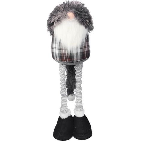 Elfo di Natale sul telescopio, nero, 90 cm con cappello lungo (1/4)