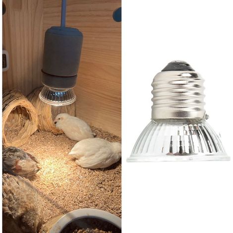 Ampoule chauffante UVB pour reptiles 75W E27, lumière douce, céramique, 5cm, lot de 1 (1/5)