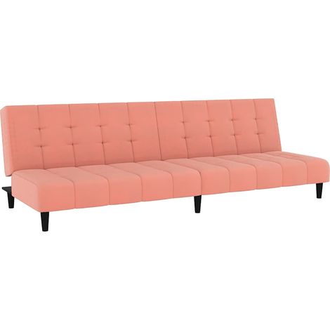 Canapé  Sofa-lit à 2 places rose velours