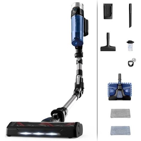 Rowenta X-Force Flex 9.60 RH20C0 Aspirateur sans fil Silver/Blue sans sac (1/2)