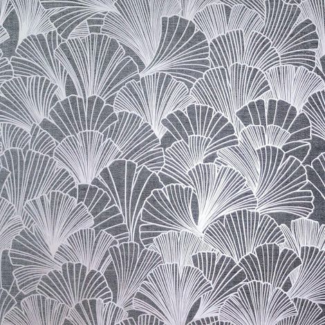 Arthouse Ginkgo Grey Silver Wallpaper Leaves Art Line Style Paste The Paper (1/4)