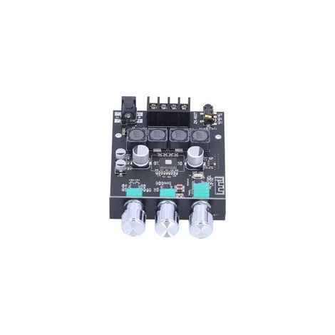 Module amplificateur de puissance mini avec réglage des aigus et des graves, stéréo 2.0, double canal, carte d'amplification audio 2 x 50 W, alimentation CC 9 à 24 V (1/5)