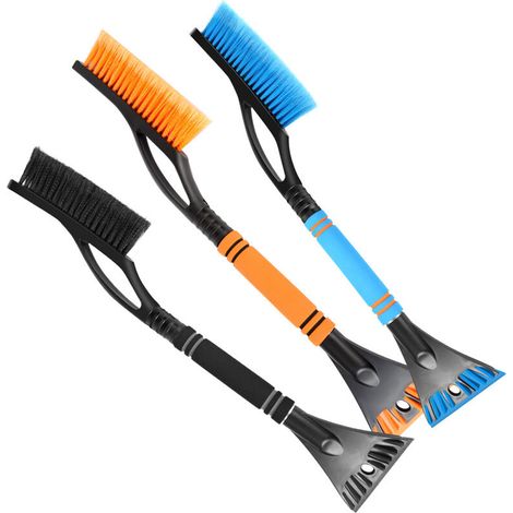2Pcs Car Ice Scraper, 2 in 1 Removable Winter Ice Scraper and Snow Brush, Windshield Scraper, for Car Windshield and Bodywork, Cars, Trucks and SUVs