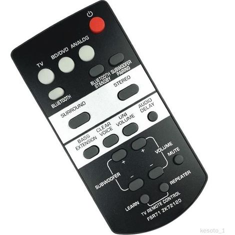 Télécommande de rechange pour système de barre de son Yamaha YAS-203 (1/4)