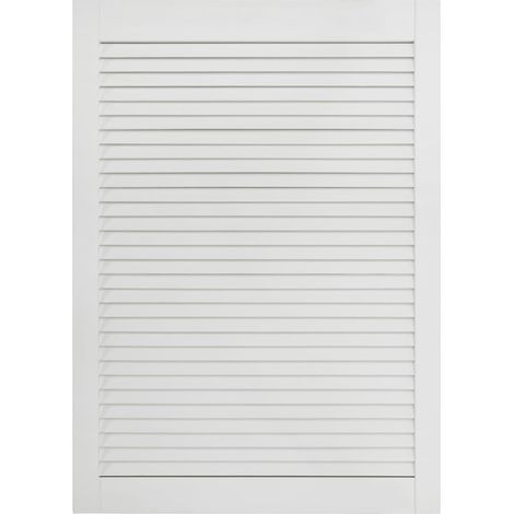 Porta a persiana anta per guardaroba anta per mensola rivestimento per armadio divisorio per guardaroba 69 x 39,4 cm legno di pino massiccio bianco 020003884 (1/5)