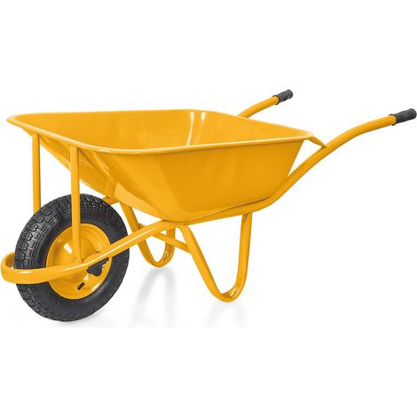 Brouette de chantier Acier Cuve carrée 80L Roues gonflées VITO (1/3)