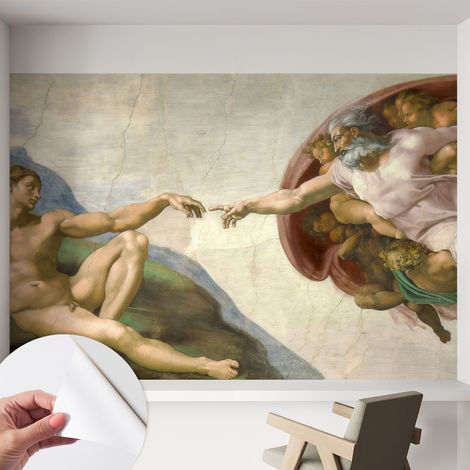 Fotomurale adesivo stickers - murali decorativo - soggiorno moderno - effetto realistico - Contatto spirituale 152x104 cm (1/5)