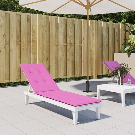 vidaXL Cuscino per Sedia a Sdraio Rosa in Tessuto Oxford