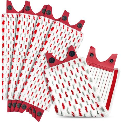 Absorbante Recharge Balai Microfibre Kit, 15 Pièces Têtes de Balai Plates en Microfibre, Balai Tampons de Rechange Réutilisable, pour Efficace Nettoyage des Sols (1/5)