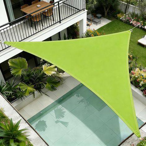 Dreieckige Markise, 1,6 x 1,6 x 1,6 m, dreieckiges Sonnensegel, dreieckiger Sonnenschutz, dreieckiges Sonnensegel, atmungsaktives dreieckiges Segeltuch, für Garten, Terrasse, Außenbereich, Camping (1/5)