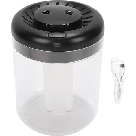 Humidificateur à remplissage par le haut 2.8L silencieux brume froide avec 3 modes écran digital lampe de nuit 7 couleurs USB pour maison chambre bureau noir (1/5)