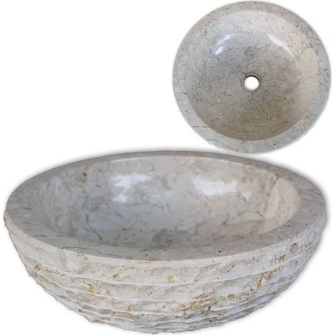Lavabo Marbre 40 cm Crème (1/5)