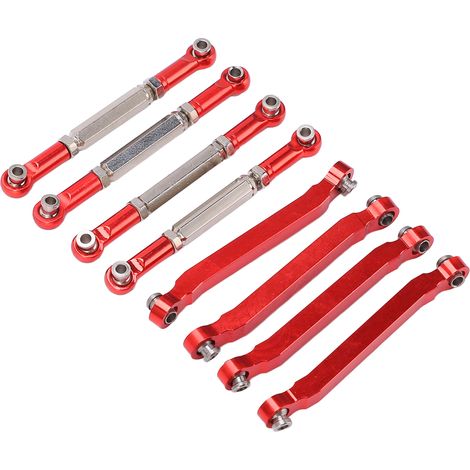 Barres de remorquage pour voitures télécommandées, haute résistance, installation facile, 2 couleurs, barres de remorquage sur châssis métallique pour voiture télécommandée, rouge (1/5)