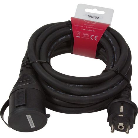 LogiLink 5m 2xSchuko Negro (1/2)
