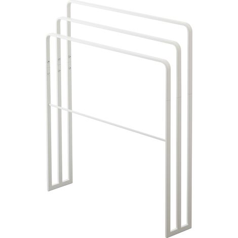 Yamazaki Home Portasciugamani bianco in metallo autoportante, 70 x 81 x 14 cm (1/5)