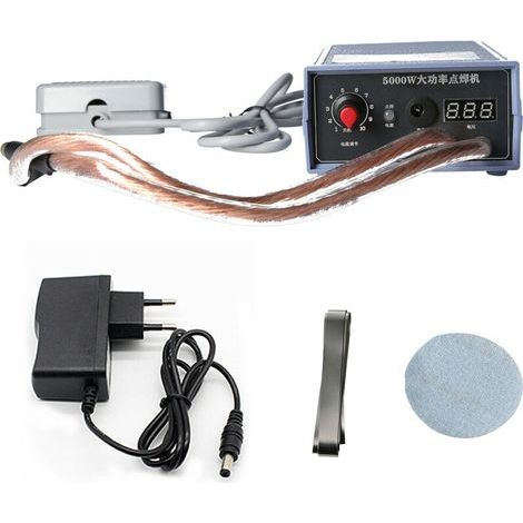 Soudeuse par points 5000W Machine de soudage par points portable haute puissance Portable 0-800A Soudeurs réglables en courant pour batterie 18650 Prise UE (prise UE) (1/5)