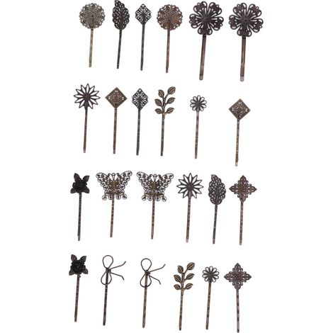 Lot de 24 barrettes à cheveux vintage - Épingles à cheveux rétro pour femmes et filles - Convient pour cosplay et événements à thème (1/5)