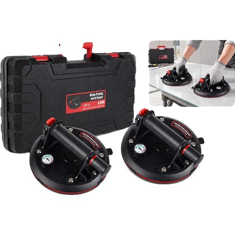 Ventouse à vide, Capacité de charge verticale 800 lbs, Capacité de charge horizontale 600 lbs, Température de fonctionnement -20℃ à 60℃, Durée de vide 6 heures, Diamètre de la ventouse 5,51 pouces (1/5)
