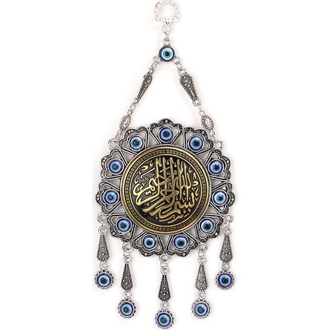 1 amulette anti-mauvais œil bleu turc, symbole islamique de protection, décoration murale extérieure (1/5)