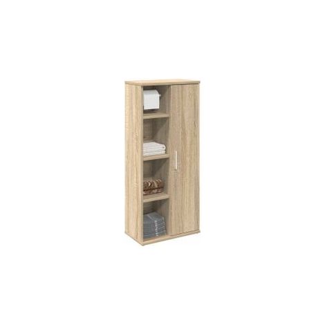 Meuble de salle de bain avec porte-rouleau chêne sonoma (1/5)
