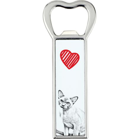 Apribottiglie con gatto birmano, apribottiglie personalizzato per frigorifero, regalo unico per uomo di Art-Dog (1/5)