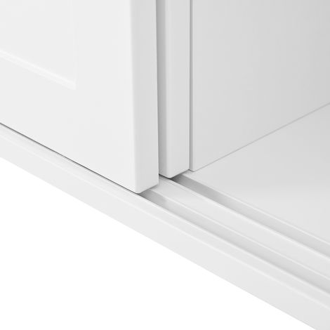 Banc à chaussures, étagère pour les chaussures avec un banc de siège. Banc de siège équipé de coussins. Meuble de rangement pour les chaussures. Banque à chaussures, en blanc. Dimensions : L121 × l35 (1/5)