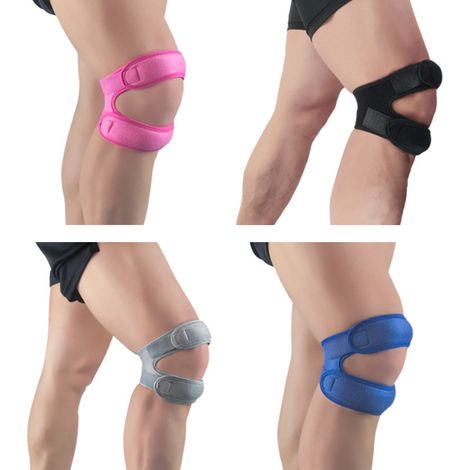 Verstellbare Sport-Kniebandage mit Schutz und Unterstützung, ideal für Basketball, Volleyball und Laufen. Stütz- und Schutzbandage für Basketball, Volleyball und Laufen. (1/5)