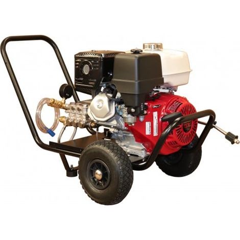Nettoyeur haute pression thermique 900 l/h 240 bar – Moteur essence HONDA 13 CV – Débit 15 l/min pour chantiers humides – Dimaco