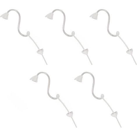 Lot de 5 tubes de rechange fins pour appareils auditifs BTE, taille 2B, avec embouts auriculaires à dôme ouvert (taille S). (1/5)