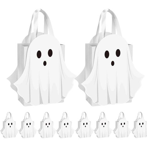Lot de 10 sachets cadeaux Halloween pour bonbons, pochettes festives pour enfants, décoration et distribution de friandises (1/5)