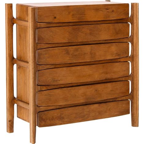Commode 6 tiroirs en bois de manguier Rosana (1/5)