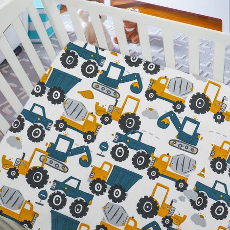 Drap-housse pour lit d'enfant - Motif dinosaures - 140 x 70 cm - En jersey 100 % coton doux - Protège-matelas pour bébé - Avec une hauteur de matelas allant jusqu'à 15 cm (1/5)