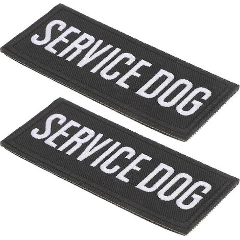 Besticktes Servicehundegeschirr für Spaziergänge, 2-teilig, aus weichem Polyestergewebe (1/5)